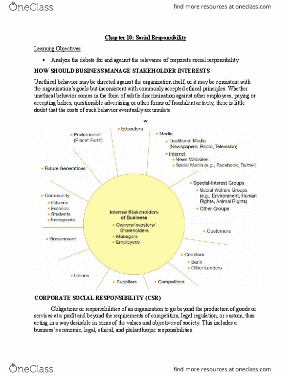 ADMS 1000 Lecture Notes - Lecture 10: Corporate Social Responsibility thumbnail