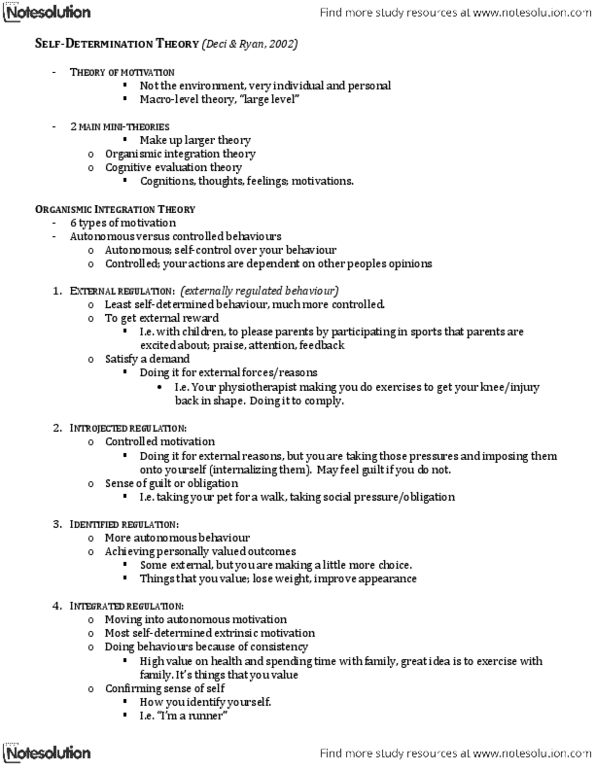 NUTR 3070 Lecture Notes - Paradox (Warez), Physical Therapy, Cognitive Evaluation Theory thumbnail