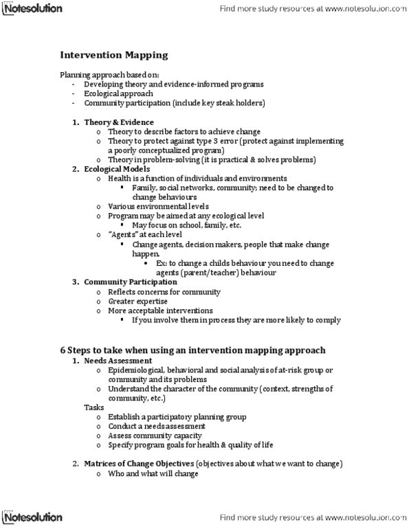NUTR 3070 Lecture Notes - Logic Model, Social Cognitive Theory, Clarity thumbnail