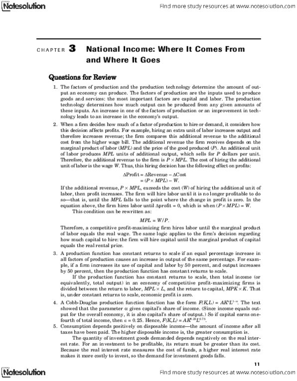 ECON 2400 Chapter Notes -Demand Curve, Real Interest Rate, Goes 15 thumbnail