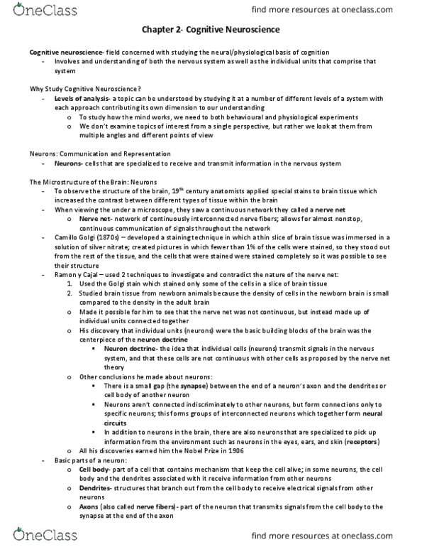 PSYCO258 Lecture Notes - Lecture 3: Parahippocampal Gyrus, Fusiform Face Area, Magnetic Resonance Imaging thumbnail