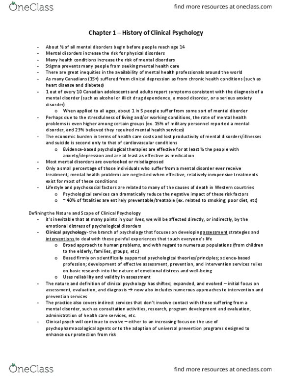 PSYCO335 Lecture Notes - Lecture 2: Neurology, Doctor Of Psychology, Internal Validity thumbnail