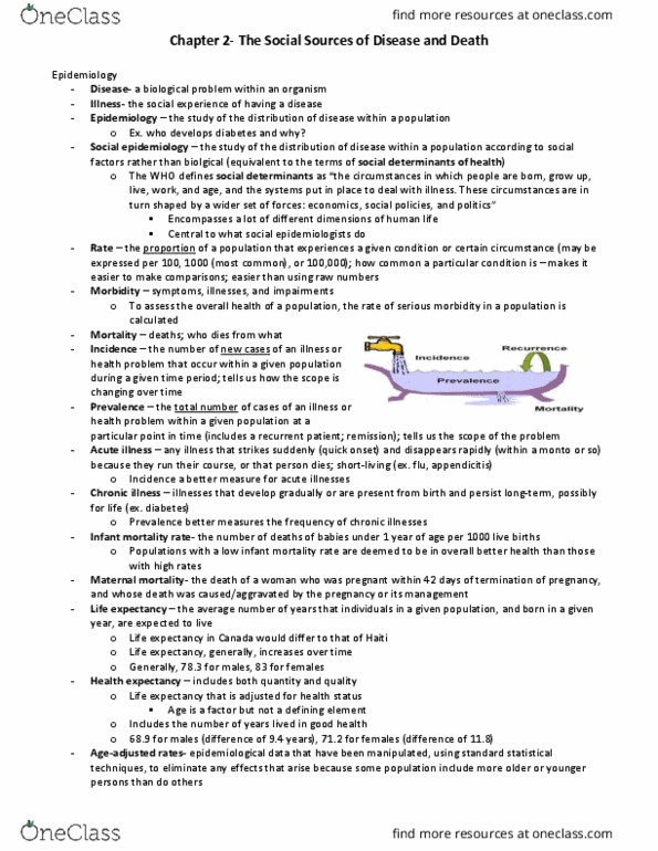 SOC382 Lecture Notes - Lecture 3: Cerebrovascular Disease, Health Promotion, Airborne Disease thumbnail