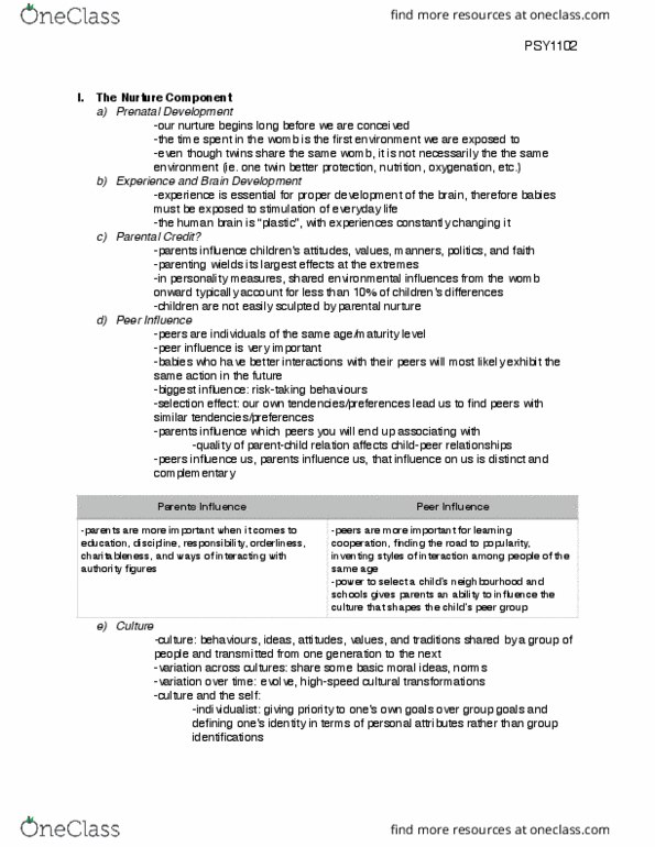 PSY 1102 Lecture Notes - Lecture 3: Mental Model, Y Chromosome, Social Learning Theory thumbnail