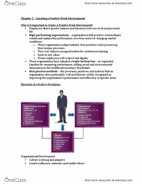 ADMN 2220H Chapter Notes - Chapter 2: Job Satisfaction, Employee Engagement, Organizational Commitment thumbnail