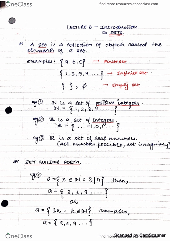 MATH135 Lecture 5: INTRODUCTION TO SETS. Detailed lecture notes with solved examples thumbnail