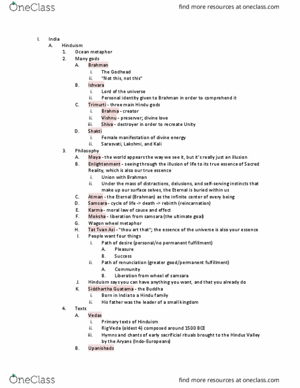 RELS 108 Lecture Notes - Lecture 5: Bhakti Yoga, Gm Family Ii Engine, Upanishads thumbnail