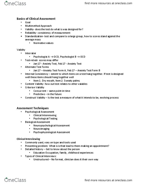 PS280 Lecture Notes - Lecture 4: Thematic Apperception Test, Intellectual Disability, Rorschach Test thumbnail