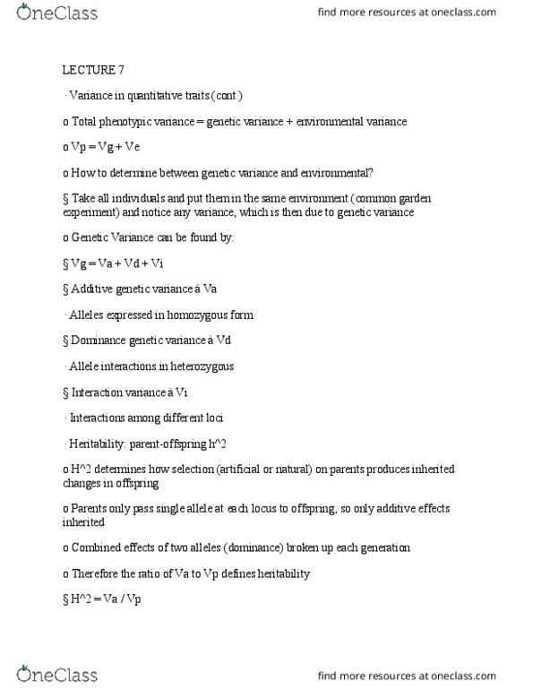 BSC 201 Lecture Notes - Lecture 8: Sampling Error, Genetic Disorder, Directional Selection thumbnail