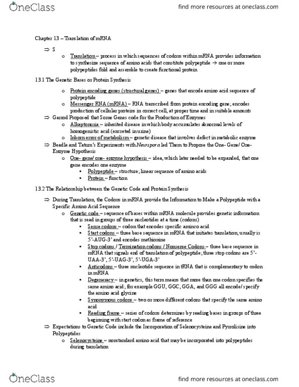 BIOL 2344 Chapter Notes - Chapter 13: Antibiotics, Prokaryotic Small Ribosomal Subunit, Prokaryotic Translation thumbnail