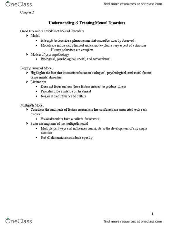 PSYC 2051 Chapter Notes - Chapter 2: Systematic Desensitization, Group Psychotherapy, Dialectical Behavior Therapy thumbnail