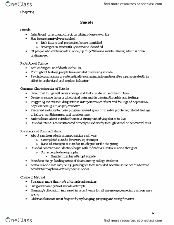 PSYC 2051 Chapter Notes - Chapter 9: Insomnia, Disconnection, Married People thumbnail