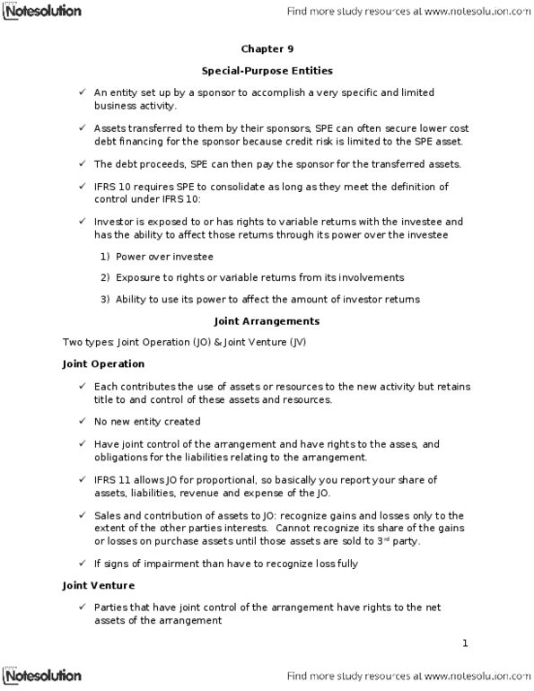 ACC 703 Lecture Notes - Deferred Income, Credit Risk, Equity Method thumbnail