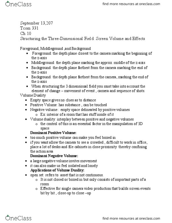 TCOM 331 Chapter Notes - Chapter 10: Vise, Flattening, 2D Computer Graphics thumbnail