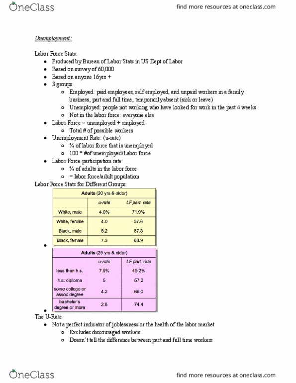 ECON1132 Lecture Notes - Lecture 8: Market Power, Efficiency Wage, Unemployment thumbnail