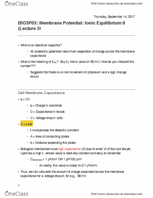 BIOLOGY 3P03 Lecture Notes - Lecture 3: Ouabain, Atp Hydrolysis, Dinitrophenol thumbnail