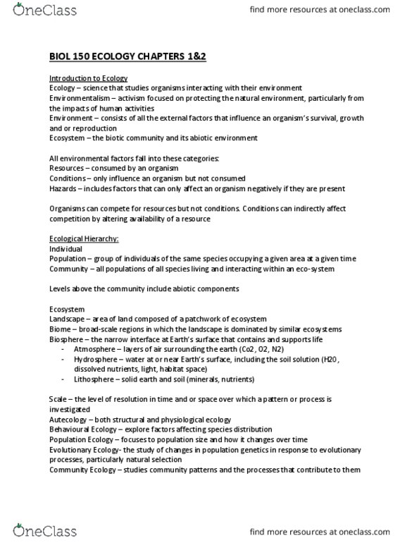 BIOL150 Lecture Notes - Lecture 1: Dew Point, Vapor Pressure, Northern Hemisphere thumbnail