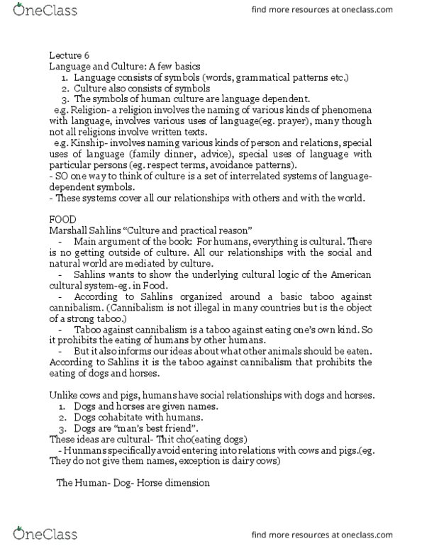 ANT102H5 Lecture Notes - Lecture 6: Empiricism, Kinship, Auguste Comte thumbnail