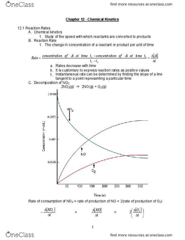 CHEM 112 Chapter Notes - Chapter 12: Collision Frequency, Molecularity, Chlorine thumbnail
