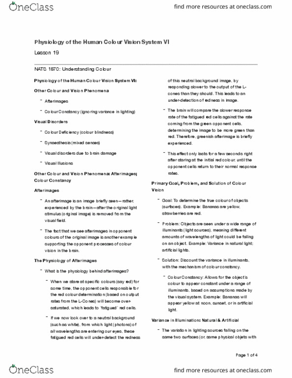 NATS 1870 Chapter Notes - Chapter 19: Monochromacy, Ishihara Test, Chromosome thumbnail