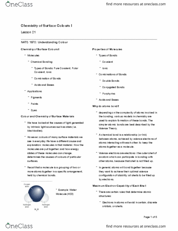 NATS 1870 Chapter Notes - Chapter 21: Salt, Chlorine, Chemical Formula thumbnail