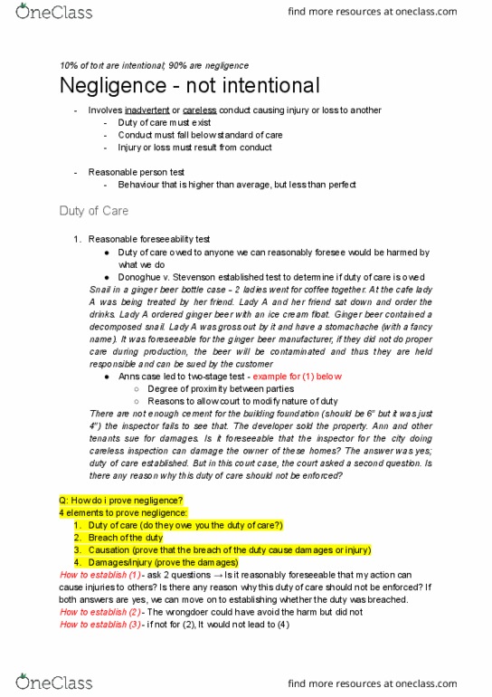 BUS 238 Lecture Notes - Lecture 3: Reasonable Person, Fiduciary, Liability Insurance thumbnail