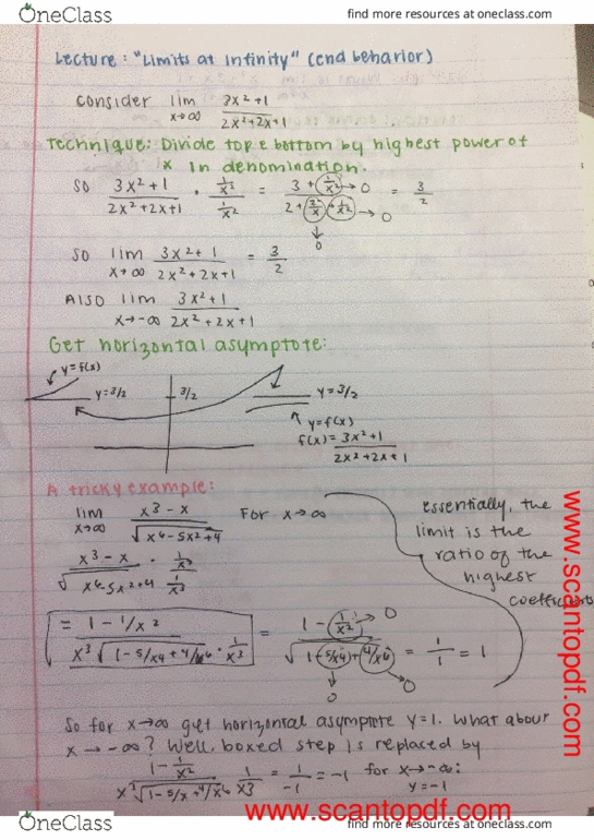 CAS MA 123 Lecture 8: Limits at Infinity thumbnail