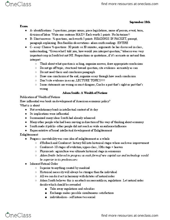 ECON 2060 Lecture Notes - Lecture 2: Advantageous, Navigation Acts, Productive And Unproductive Labour thumbnail