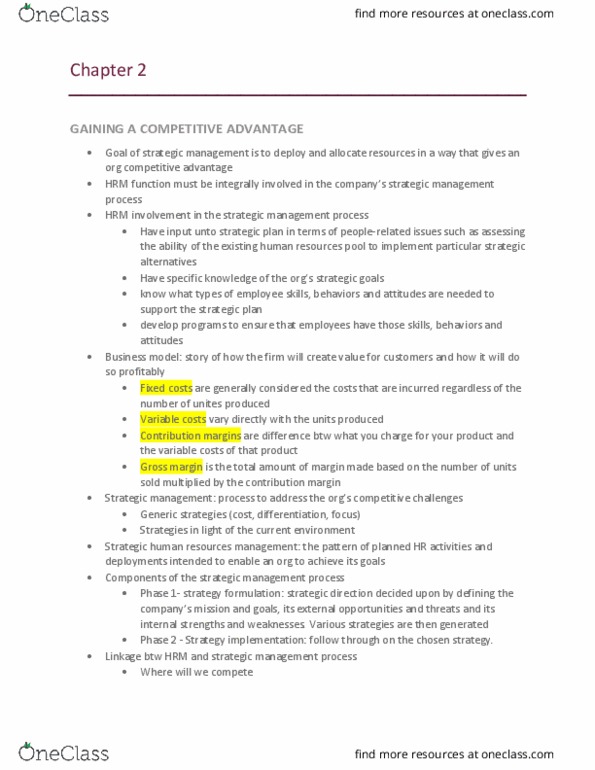 Management and Organizational Studies 4485F/G Lecture Notes - Lecture 2: Human Capital, Outsourcing, List Of Fables Characters thumbnail