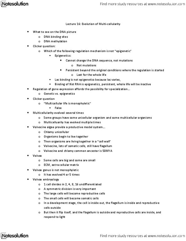 Biology 1002B Lecture Notes - Lecture 16: Xist (Gene), Somatic Cell, Microtubule thumbnail