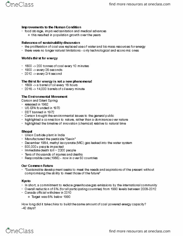 SUSTAIN 1S03 Lecture Notes - Lecture 2: Responsible Care, Methyl Isocyanate, Sustainable Development thumbnail