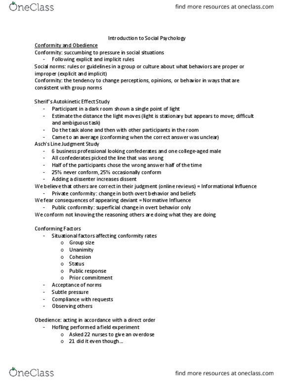 PSY 0105 Lecture Notes - Lecture 7: Field Experiment, Stanford Prison Experiment thumbnail