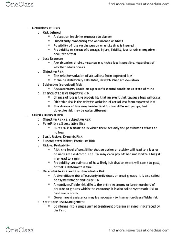 RMI-3011 Lecture Notes - Lecture 1: Whistle Rymes, Systematic Risk, Standard Deviation thumbnail