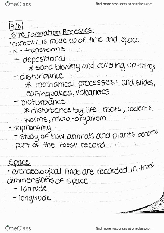 ANT 101 Lecture Notes - Lecture 5: Taphonomy, Microorganism thumbnail