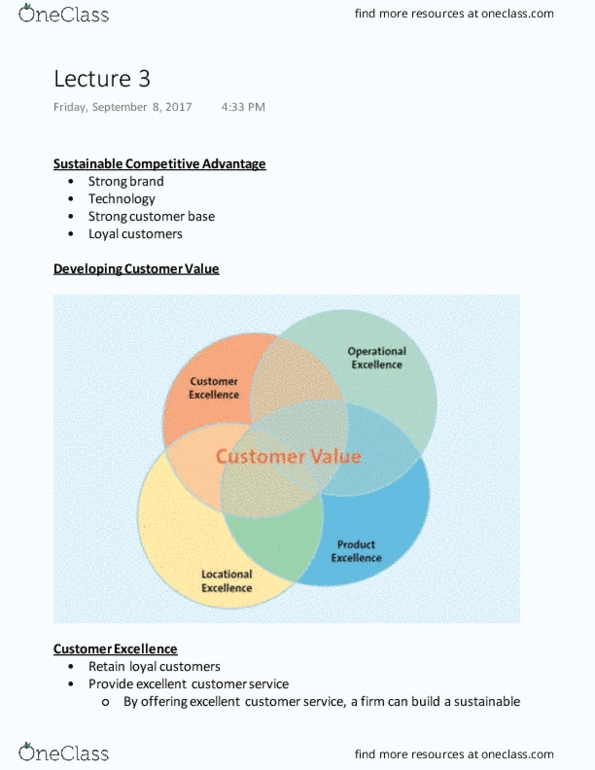 COMMERCE 2MA3 Lecture Notes - Lecture 3: Tim Hortons, Operational Excellence, Customer Service thumbnail