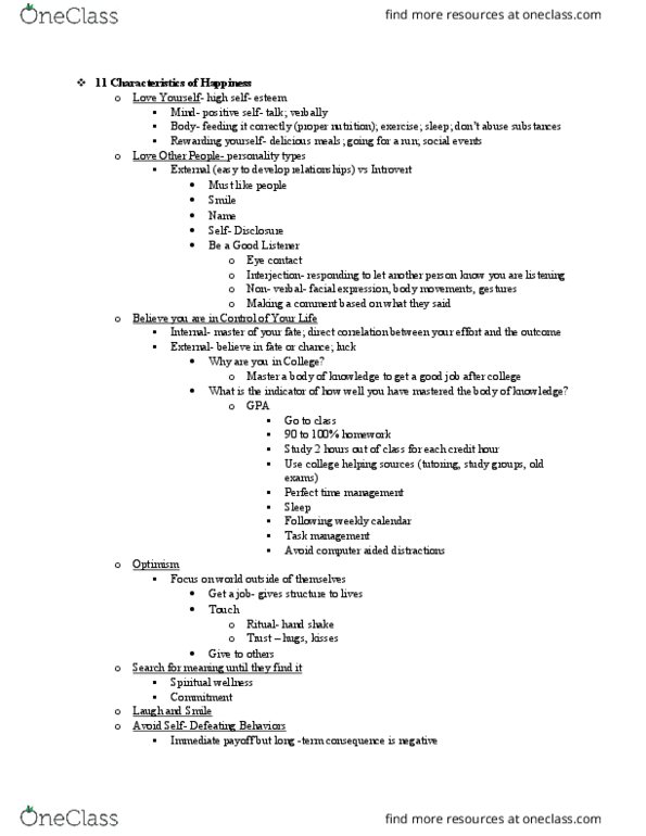 APPH 1040 Lecture Notes - Lecture 6: Interjection, Eye Contact, Task Management thumbnail