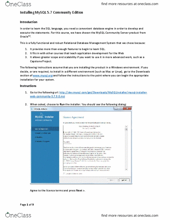 SYST 16529 Lecture Notes - Lecture 8: Relational Database Management System, Mysql, Telligent Community thumbnail