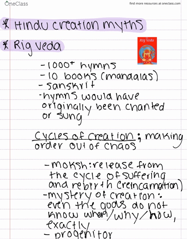 CLT-3378 Lecture Notes - Lecture 6: Rigveda thumbnail