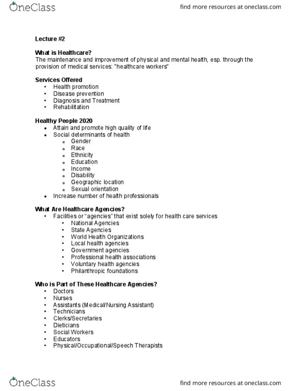 P H 290 Lecture Notes - Lecture 2: World Health Organization, National Eye Institute, World Health Day thumbnail