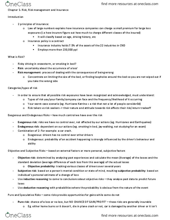 COMMERCE 4FR3 Lecture Notes - Lecture 1: Unemployment Benefits, Insurance Policy, Jaywalking thumbnail