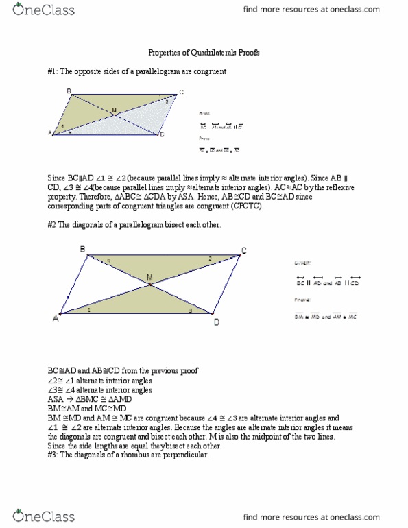 MATH 3395 Lecture Notes - Lecture 4: Parallelogram, Isosceles Trapezoid, Adbc thumbnail