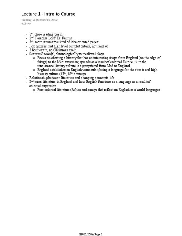 ENGL 200 Lecture : ENGL 200 Notes.pdf thumbnail