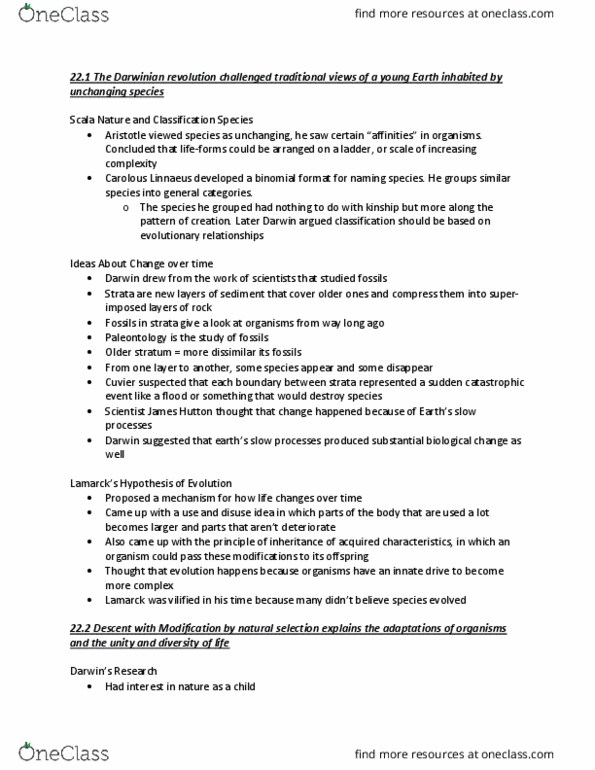 BIO 311D Chapter Notes - Chapter 22-24: Allele Frequency, Genotype Frequency, Genetic Variation thumbnail