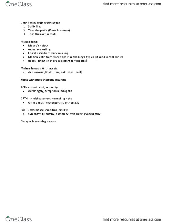 C C 306M Lecture Notes - Lecture 2: Myopathy, Telepathy, Acromegaly thumbnail