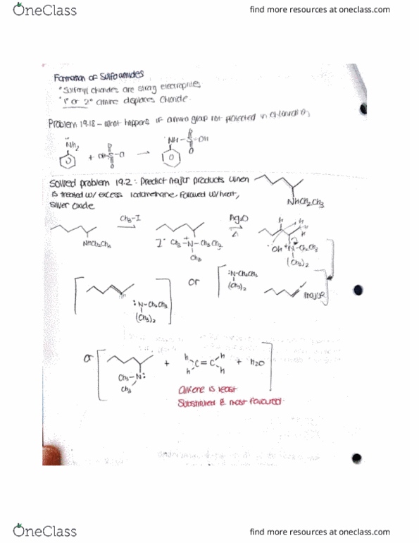 CHEM 2020 Lecture 12: formation of sulfoamines thumbnail