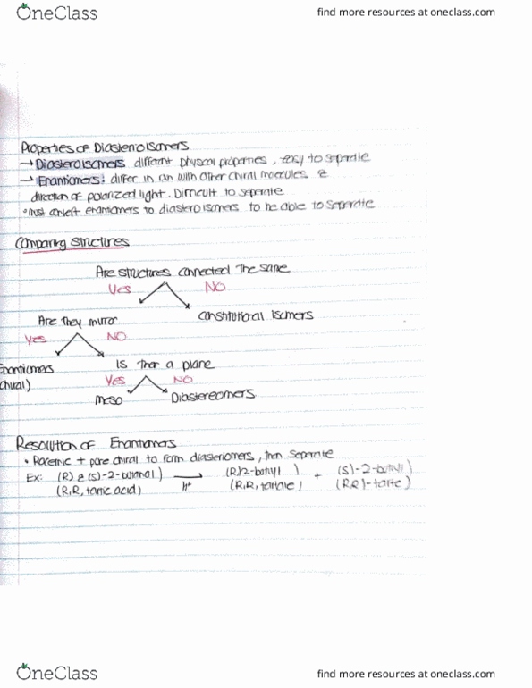 CHEM 2020 Lecture 18: properties of disteroisomers thumbnail