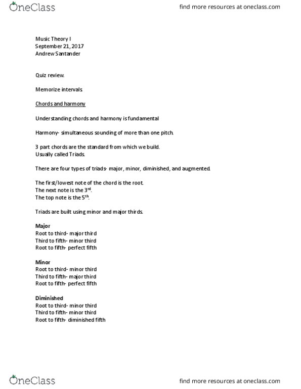 MUSC 1001 Lecture 7: music theory I- harmony and triads thumbnail