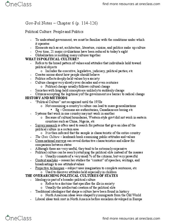 HIST 150 Chapter Notes - Chapter 6: Radical Change, Content Analysis, Subculture thumbnail