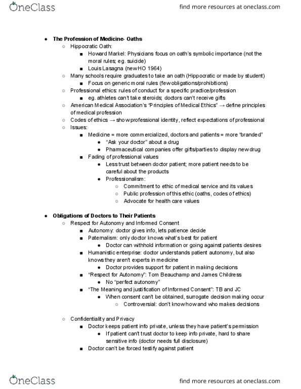 PHIL 1165 Chapter Notes - Chapter 2: Professional Ethics, Plastic Surgery, Institute For Operations Research And The Management Sciences thumbnail