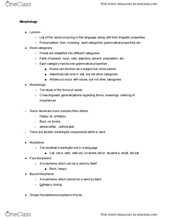 LING477 Lecture Notes - Lecture 7: Dehumidifier, Preposition And Postposition thumbnail